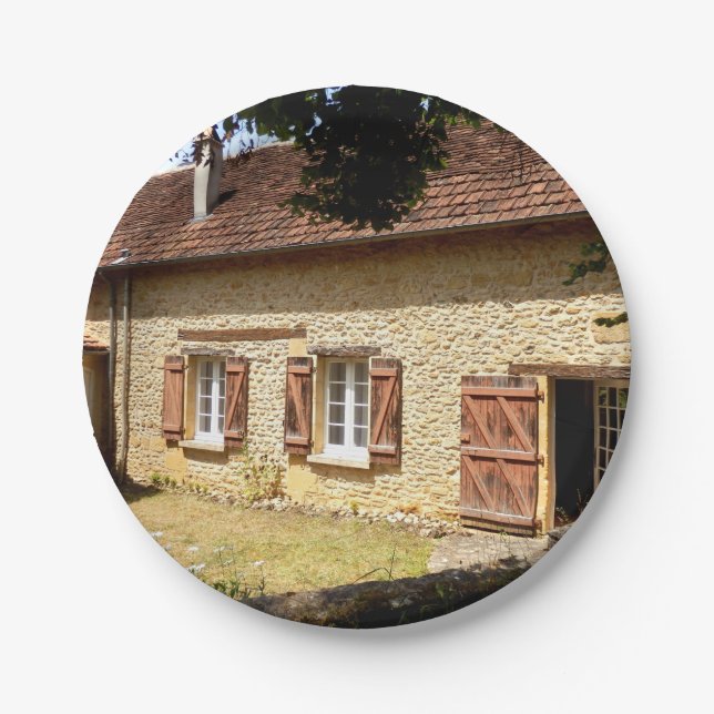 French Gite Paper Plate (Front)
