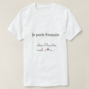 French Glass Of Red Wine funny humorous T-Shirt