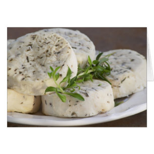 French goat cheese - chevre - with herbs on a