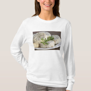 French goat cheese - chevre - with herbs on a T-Shirt