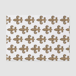 French Golden Fleur de Lis Crest Tissue Paper