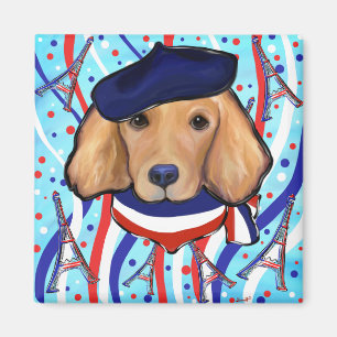 French Golden Retriever Magnet