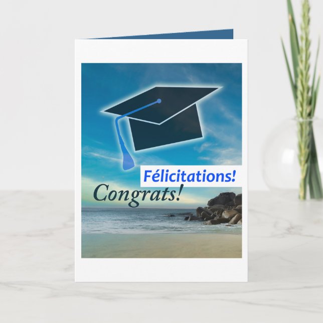 French Graduation Card / "Félicitations"  (Front)