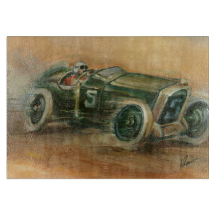 French Grand Prix Racecar by Ethan Harper Cutting Board