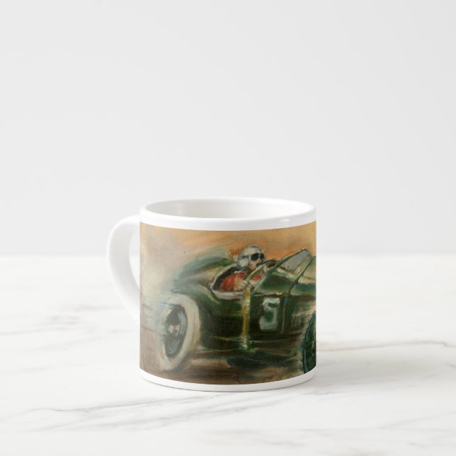 French Grand Prix Racecar by Ethan Harper Espresso Cup (Front Left)