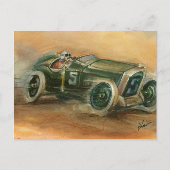 French Grand Prix Racecar by Ethan Harper Postcard (Front)