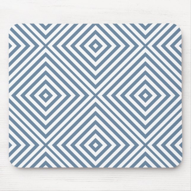French Grey Diamond Chevron Mouse Mat (Front)