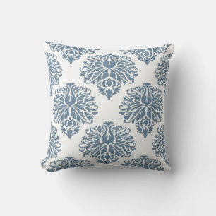 French Grey Elegant Damask Cushion
