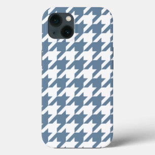French Grey Elegant Houndstooth iPhone 13 Case