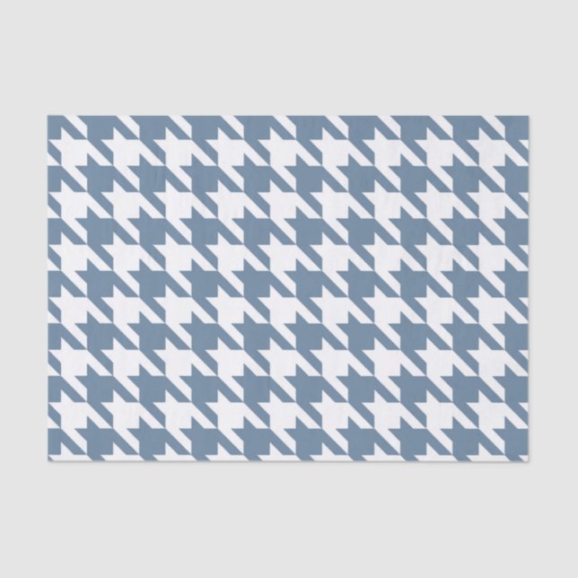 French Grey Elegant Houndstooth Tissue Paper (Front)