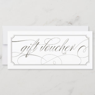 French Grey Elegant Script Gift Vouchers