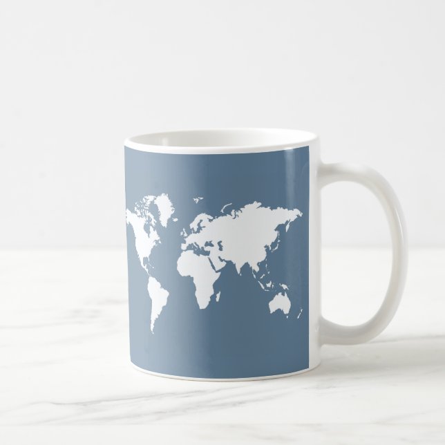 French Grey Elegant World Coffee Mug (Right)