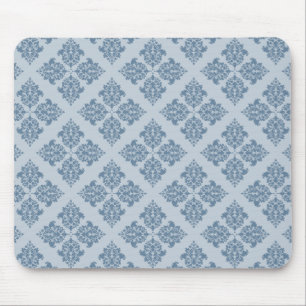 French Grey Moroccan Damask Mouse Mat