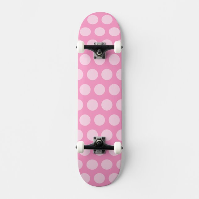 French Grey Moroccan Dots Skateboard (Front)