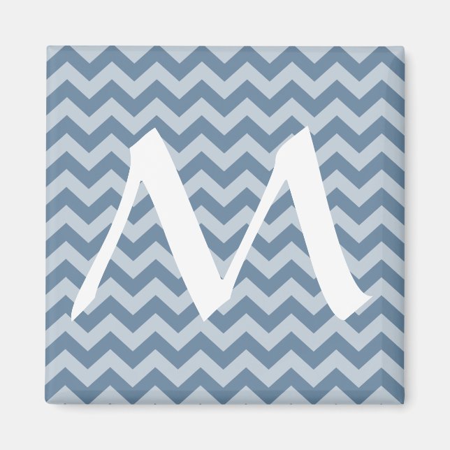 French Grey Moroccan Moods Chevrons Magnet (Front)