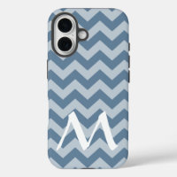 French Grey Moroccan Moods Chevrons with Monogram