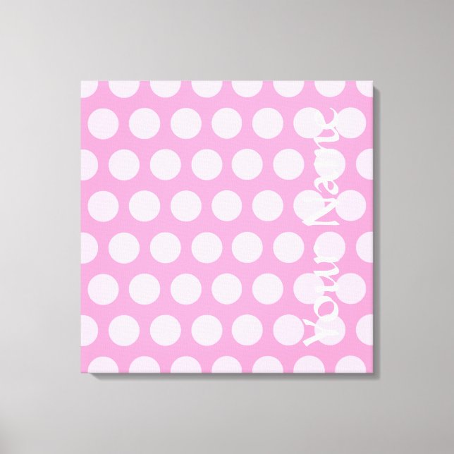 French Grey Moroccan Moods Dots Canvas Print (Front)