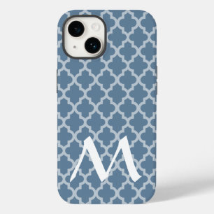 French Grey Moroccan Moods Quatrefoil Case-Mate iPhone 14 Case