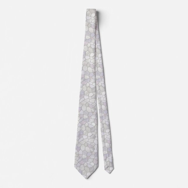 French Grey Platinum Mosaic Tie (Front)