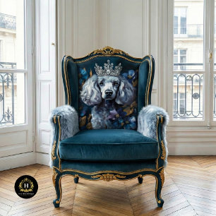 French Grey Poodle Portrait Decoupage  Tissue Paper