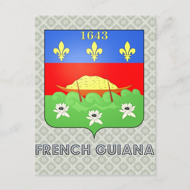 French Guiana Coat of Arms Postcard (Front)
