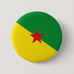 french guiana country flag symbol 6 cm round badge
