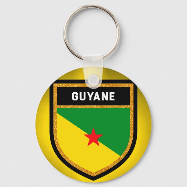 French Guiana Flag Key Ring (Front)