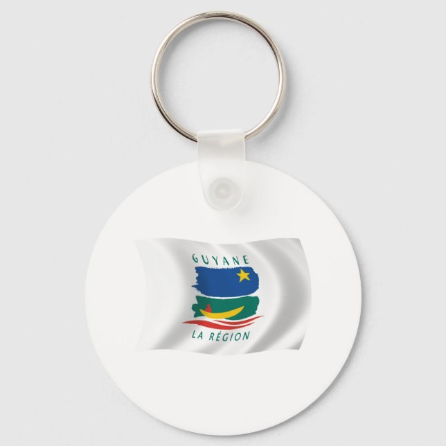 French Guiana Flag Keychain (Front)