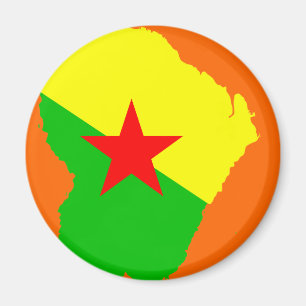 FRENCH Guiana flag map Magnet