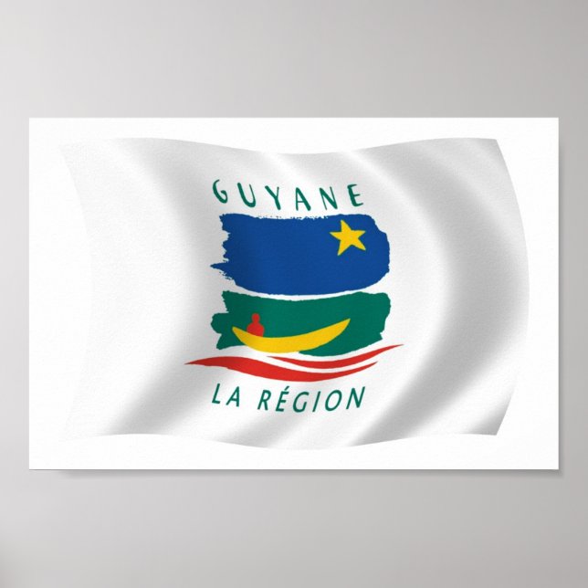 French Guiana Flag Poster Print (Front)