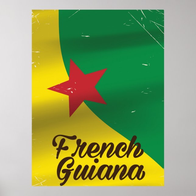French Guiana flag travel poster (Front)
