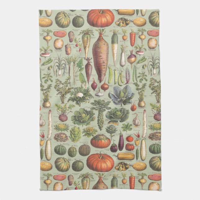 French Guide To The Garden Tea Towel (Vertical)