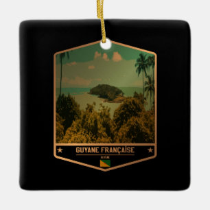 French Guyana Ceramic Ornament