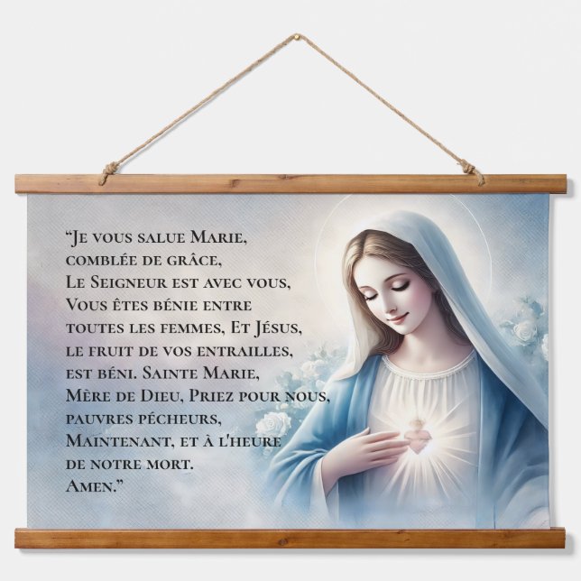 French Hail Mary Hanging Tapestry (Front)