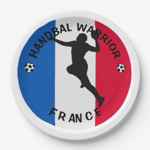 FRENCH HANDBALL PLAYER PAPER PLATE