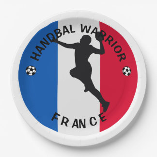 FRENCH HANDBALL PLAYER PAPER PLATE