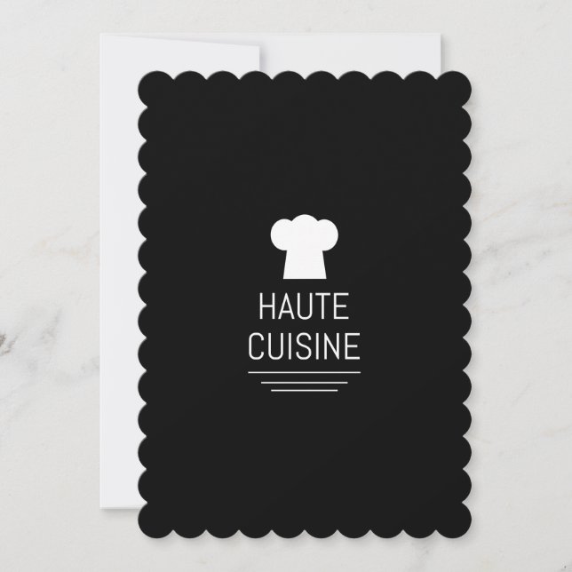 French Haute Cuisine Gourmet Kitchen Invitation (Front)