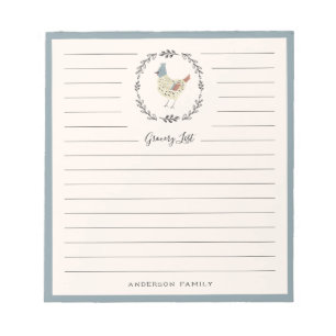 French Hen Grocery Notepad