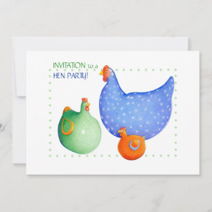 French Hens Hen Party Invitation