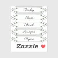 French Herb Label Stickers Fines Herbes      