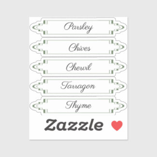 French Herb Label Stickers Fines Herbes