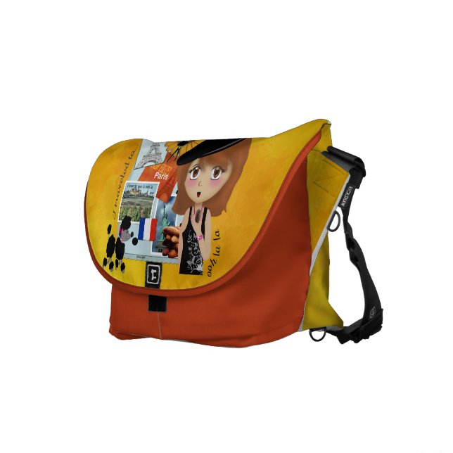 French Holiday Rickshaw Messenger Bag (Front Right)