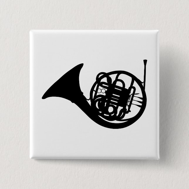 French Horn 15 Cm Square Badge (Front)