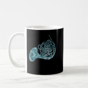 French Horn Art blue french horns band class desig Coffee Mug