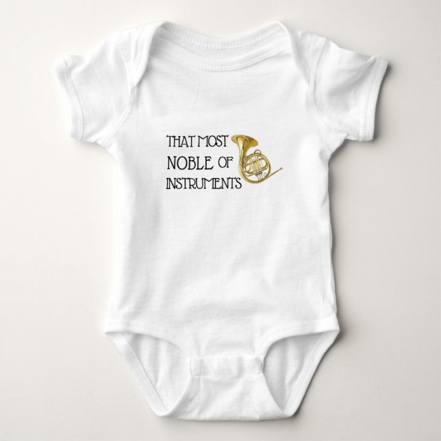 French Horn Baby Bodysuit (Front)