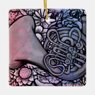 French Horn Band Class Music teacher Ceramic Ornament