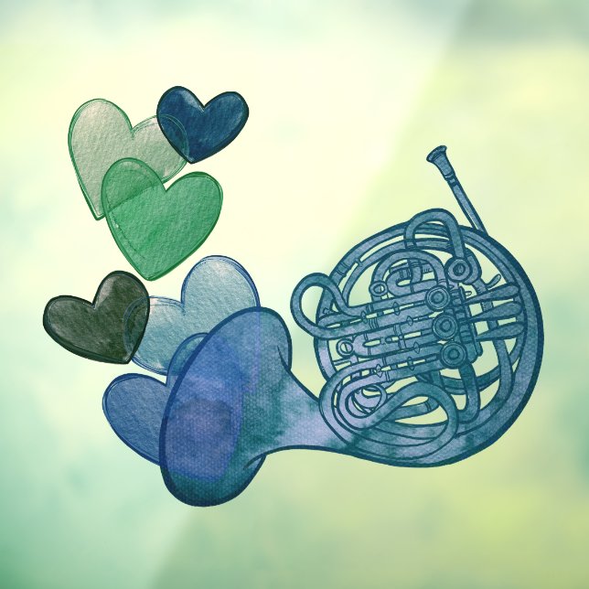 French Horn Band Music Class                       Window Cling (Sheet 3)