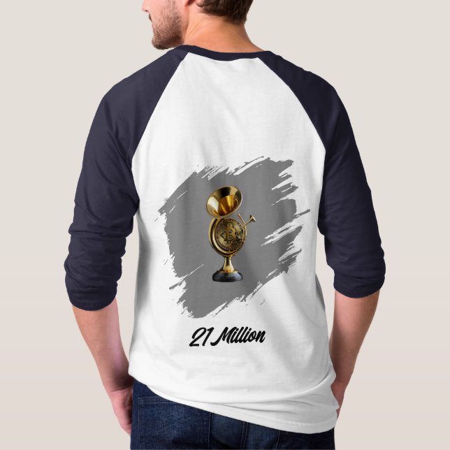 French horn Bitcoin 01 T-Shirt (Back)