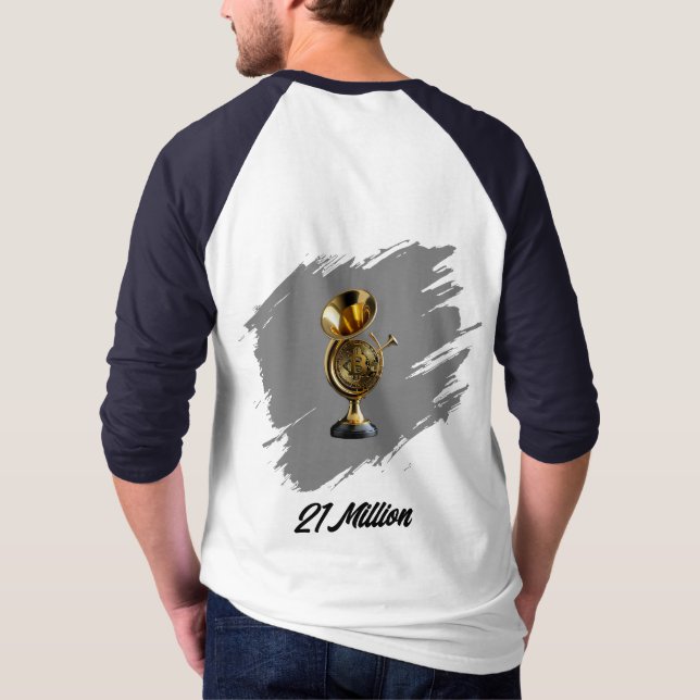 French horn Bitcoin 01 T-Shirt (Back)
