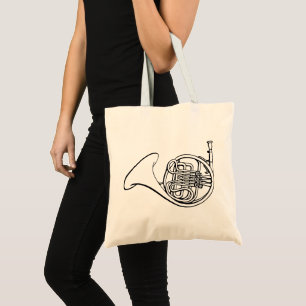 French Horn brass classical instrument Tote Bag